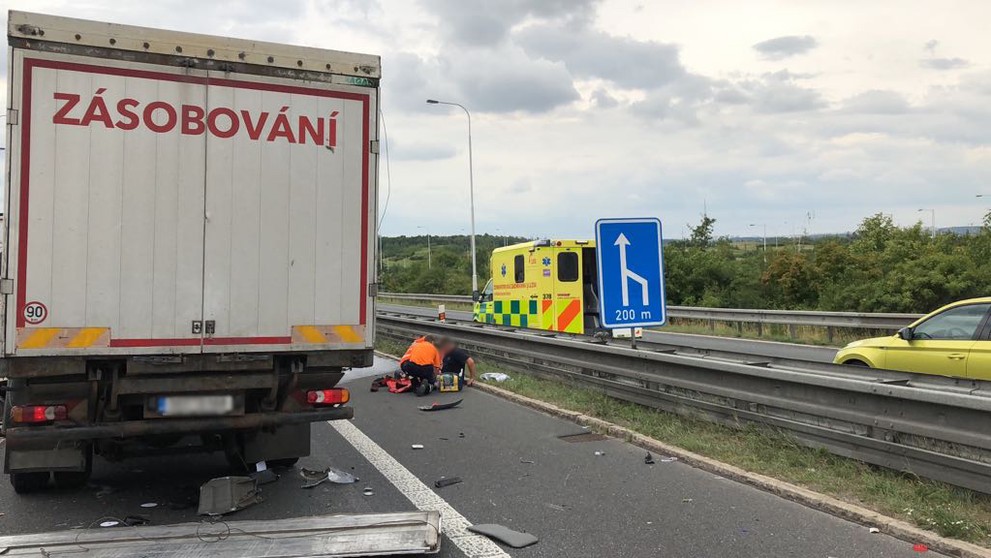 Nehoda kamionu na Pražském okruhu - 2