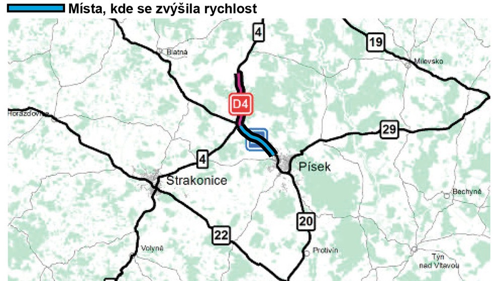 Místa, kde se zvýšila rychlost z 90 na 110 - 3