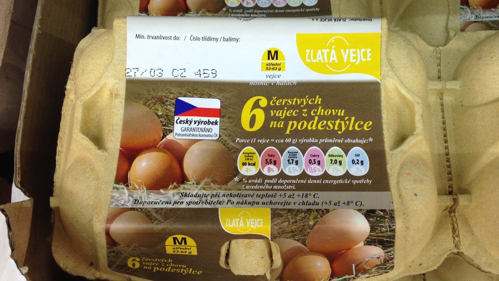 Česká vejce z podestýlky 6 kusů 271,90 Kč