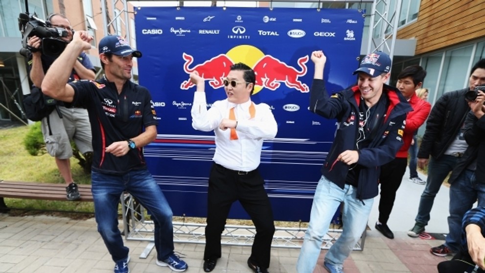 Vettel, Webber, Psy a Gangnam style - 2