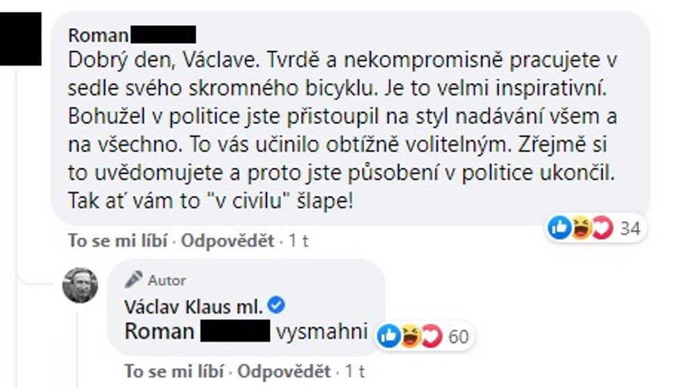 Klaus ml. na facebooku - 3