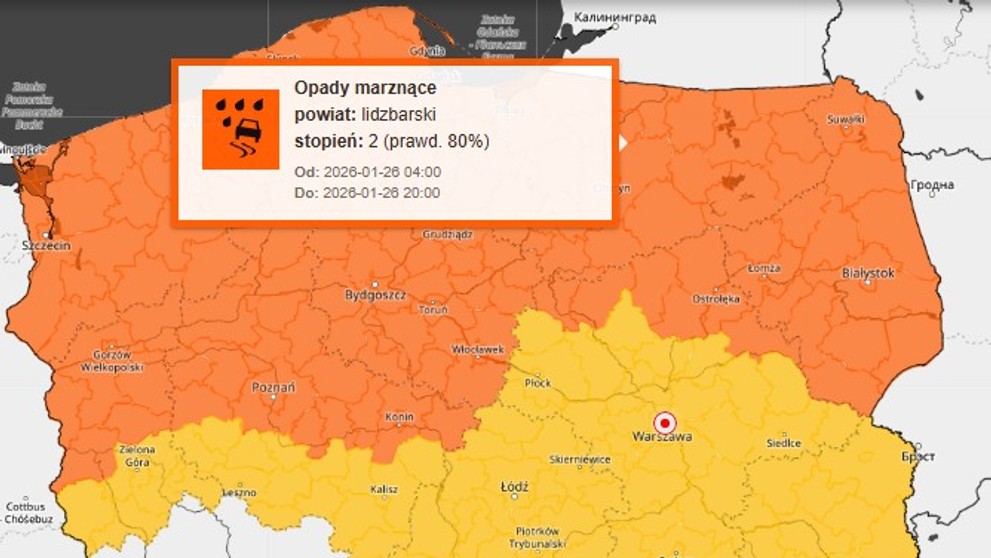 Výstrahy v Polsku