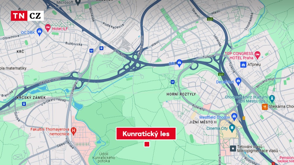 MAPA Kunratický les