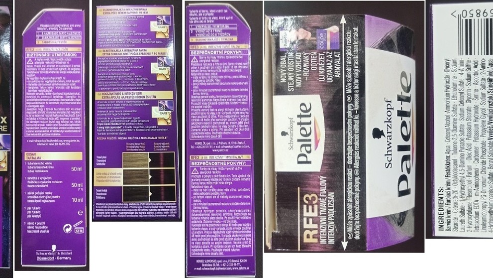Schwarzkopf, Palette, INTENSIVE COLOR CREME, LONG-LASTING INTENSITY, RFE3 INTENZIVNÍ TMAVĚ FIALOVÝ 4-89, 3x CARE