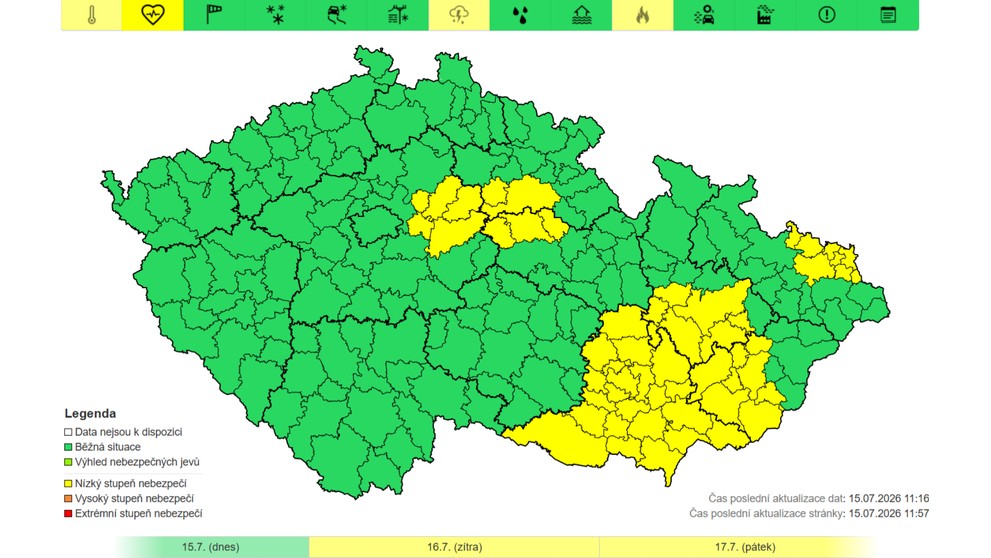 Výstraha ČHMÚ – Silná zátěž teplem