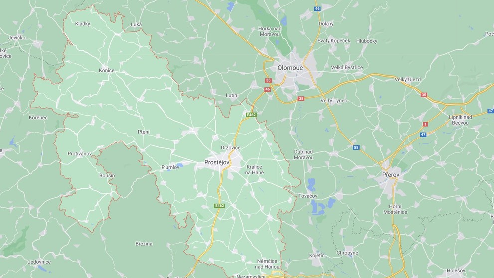 Olomoucký kraj - okres Prostějov