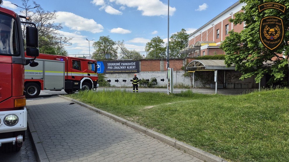 Evakuace obchodního centra ve Zlíně