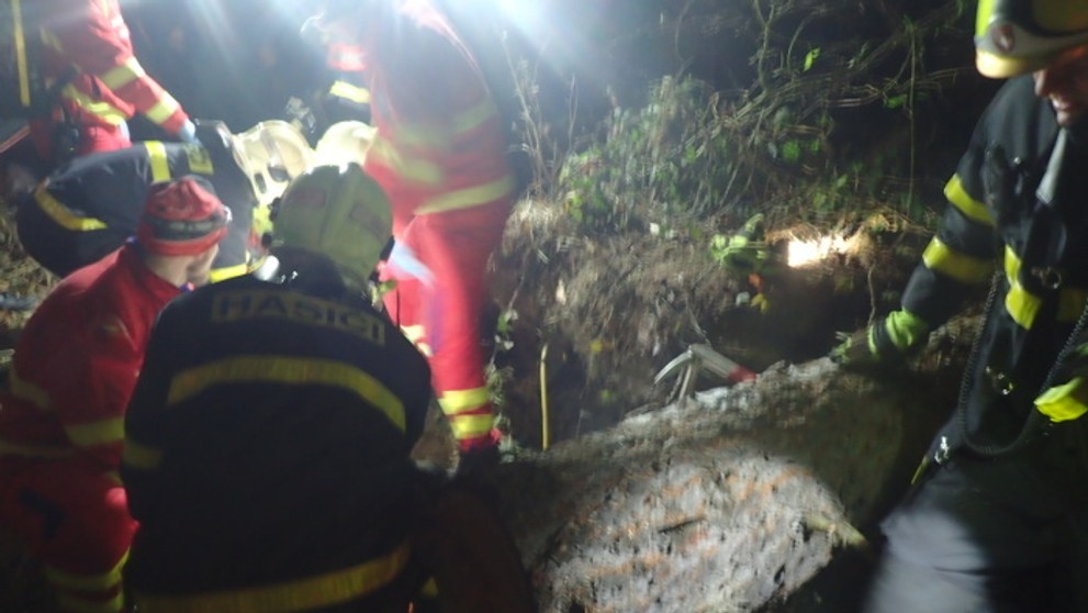 Záchrana dělníka v lese na Opavsku - 3