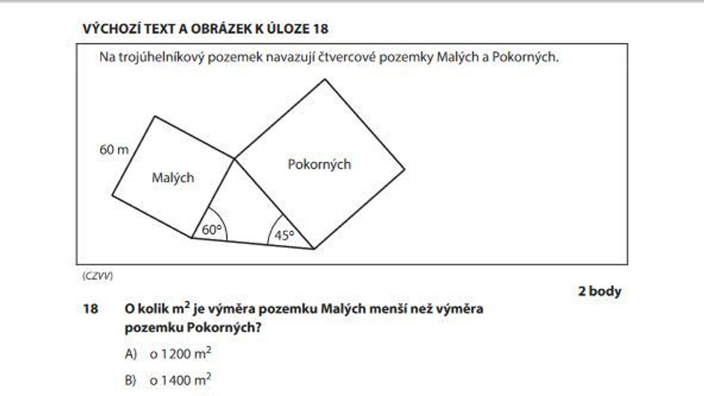 Zadání didaktického testu z matiky - 3