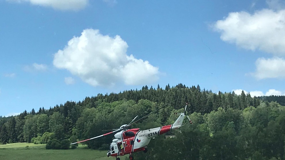 Zraněný cyklista na Šumavě - 1