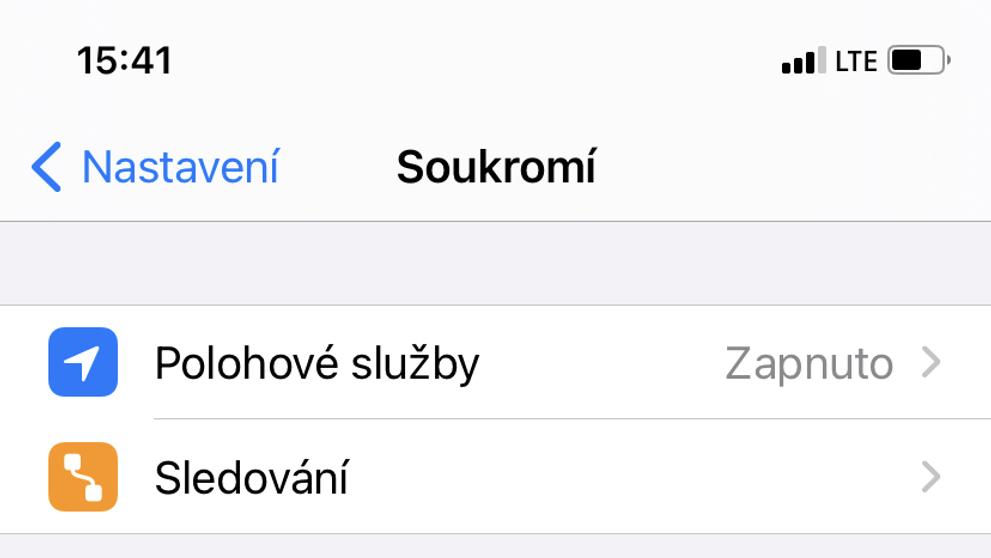 Oranžové a zelené tečky v iOS 14 - 1