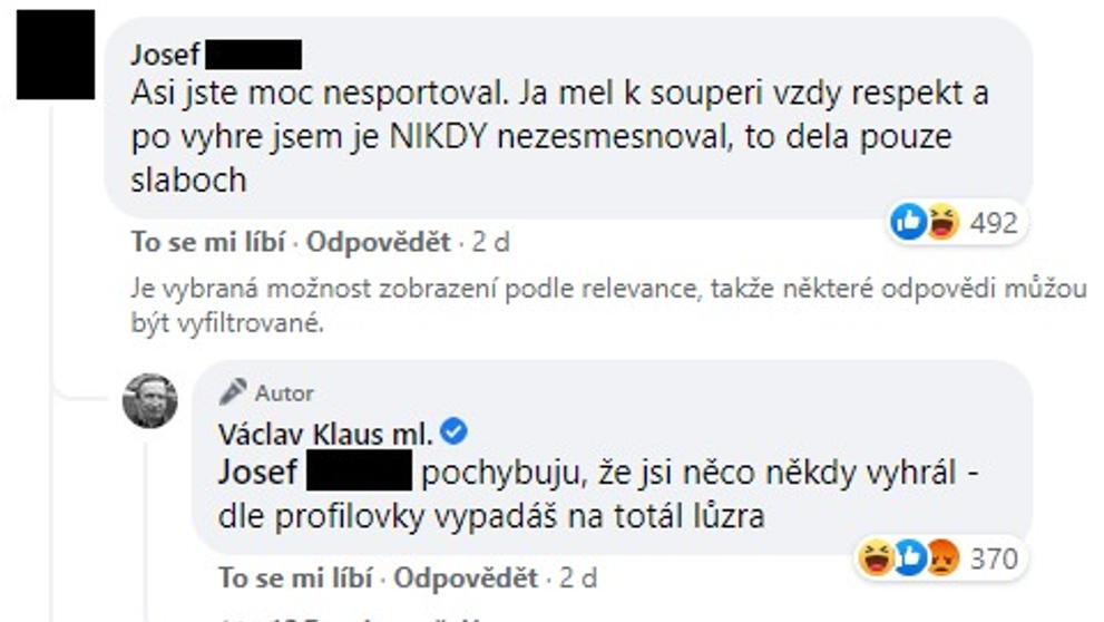 Klaus ml. na facebooku - 1