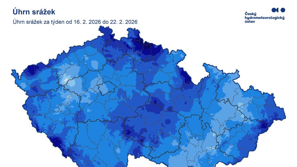 Průměrné týdenní vodnosti