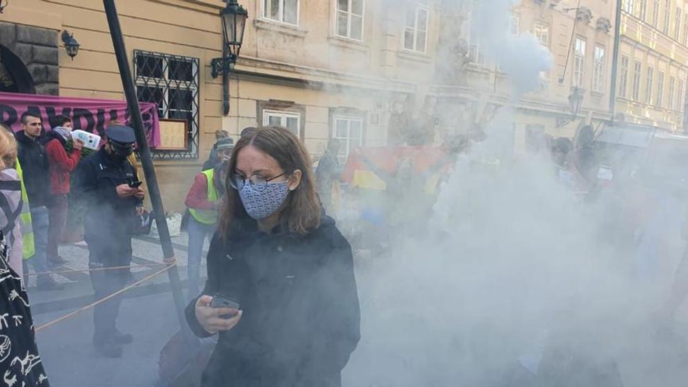 Blokáda prostranství před sněmovnou - 3