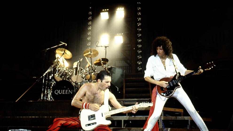 Freddie Mercury a Brian May, 1982 koncert Queen