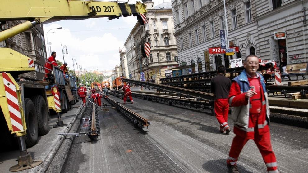 Výluka tramvajové trati-4