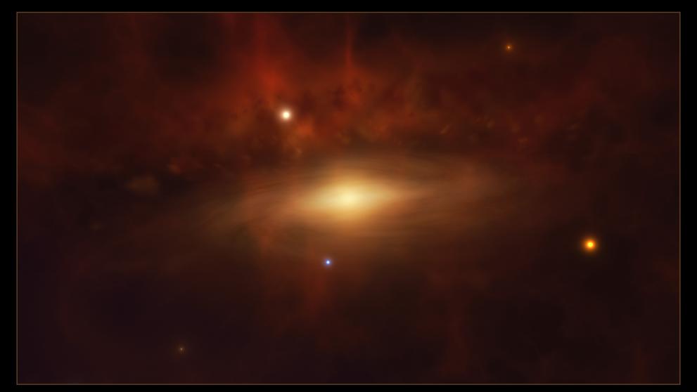 Galaxie SDSS1335+0728 na konci roku 2019 začala zářit jasněji