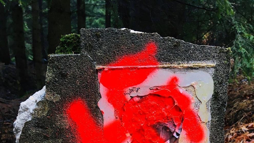 Zničený Pomník zbytečným obětem u Kytlic na Děčínsku - 3