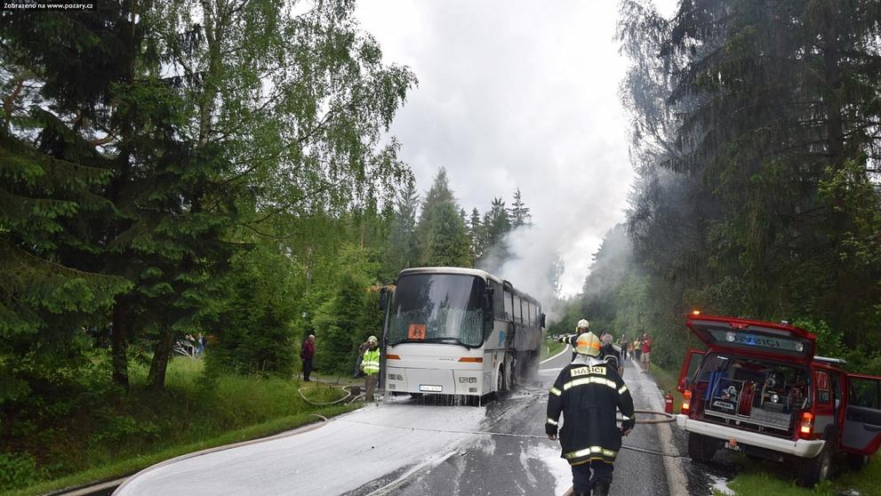 Hořící autobus u Rožmitálu - 1
