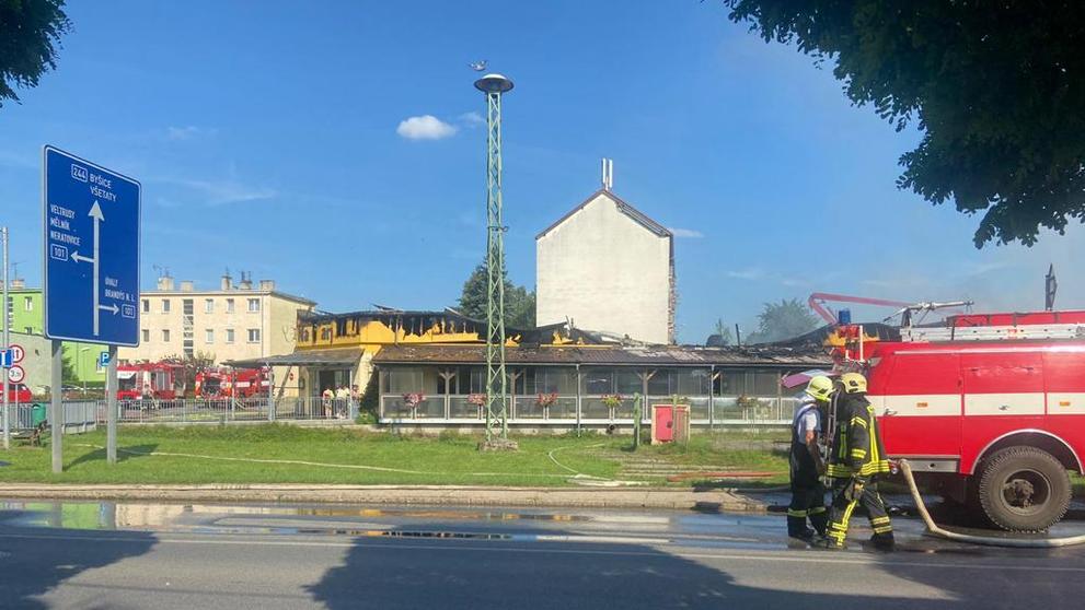 Požár jídelny v Kostelci nad Labem - 3