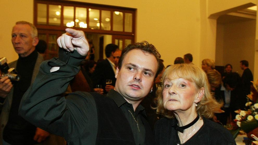 Václav Neckář s manželkou a synem - 2