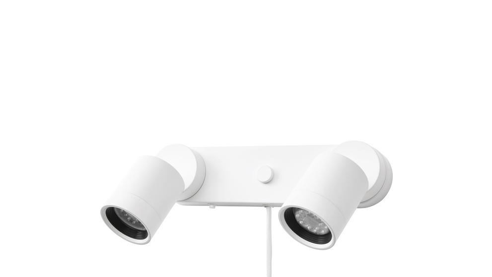 IKEA nástěnná lampa dvojitá NYMÅNE, bílá