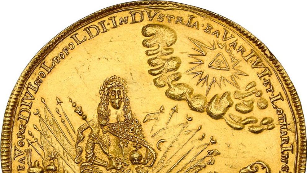 Zlatá medaile na památku osvobození Budína od Turků z roku 1686