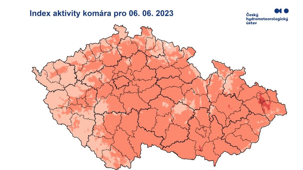 Index aktivity komára pro 6.6.