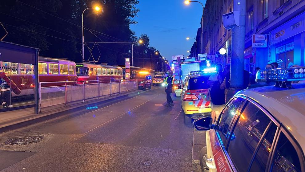 Tragická srážka tramvaje a člověka