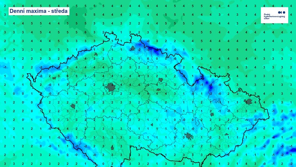 Denní maxima – středa 19. 11.