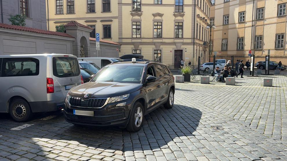 Policejní vozy před magistrátem v Praze (4)
