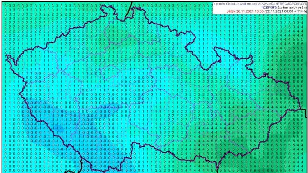 Mapa teplot (26. 11.)