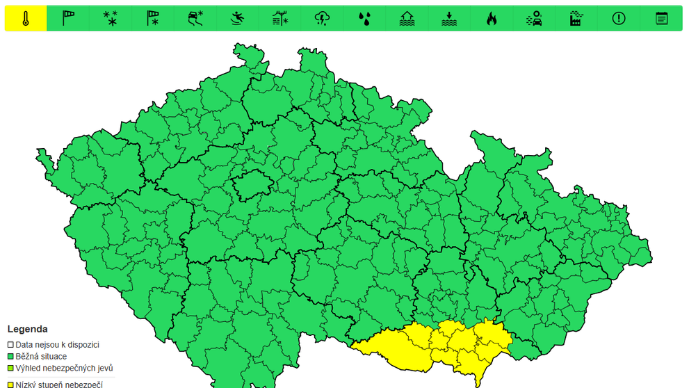 Výstraha před horkem 30. 6. 2025