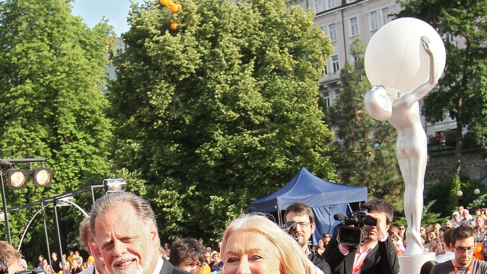 herečka Helen Mirren a její manžel režisér a producent Taylor Hackford