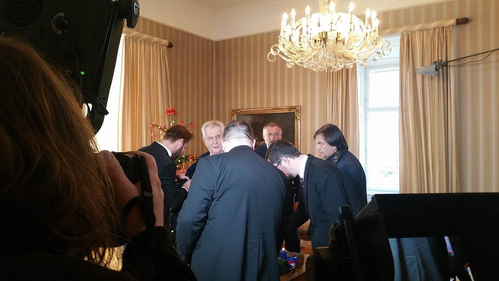 Natáčení vánočního poselství prezidenta Miloše Zemana - 3