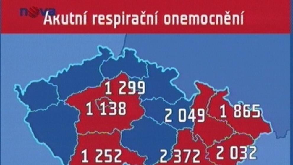 Mapa respiračních onemocnění v ČR
