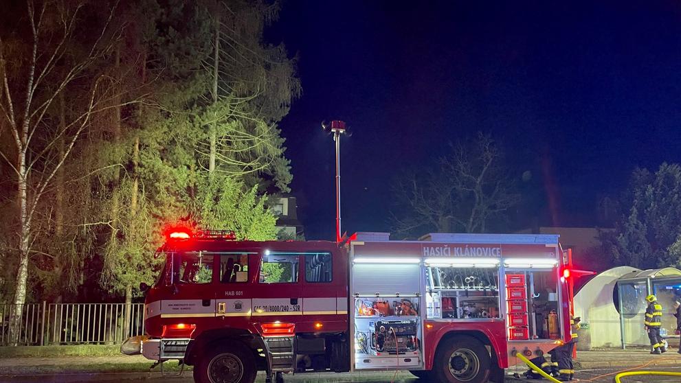 Požár bytu v pražských Klánovicích