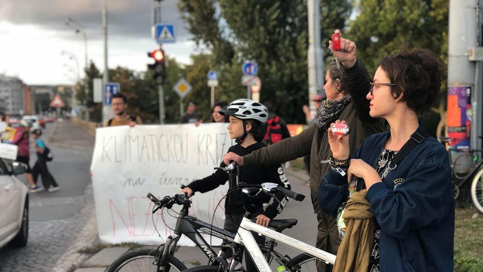 Demonstrace cykloaktivistů na magistrále v Praze - 6