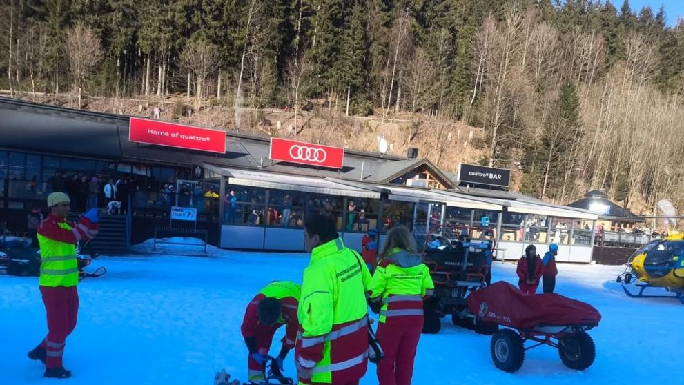 Zásah Horské služby po střetu lyžaře s olympioničkou