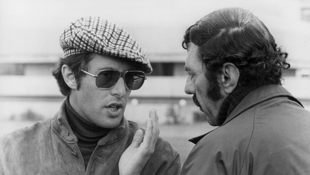 Zleva William Friedkin a Peter Blatty, 1973 nahrávání Vymítače ďábla