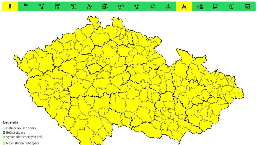 Výstraha před vysokými teplotami, 4. 9. až 6. 9.