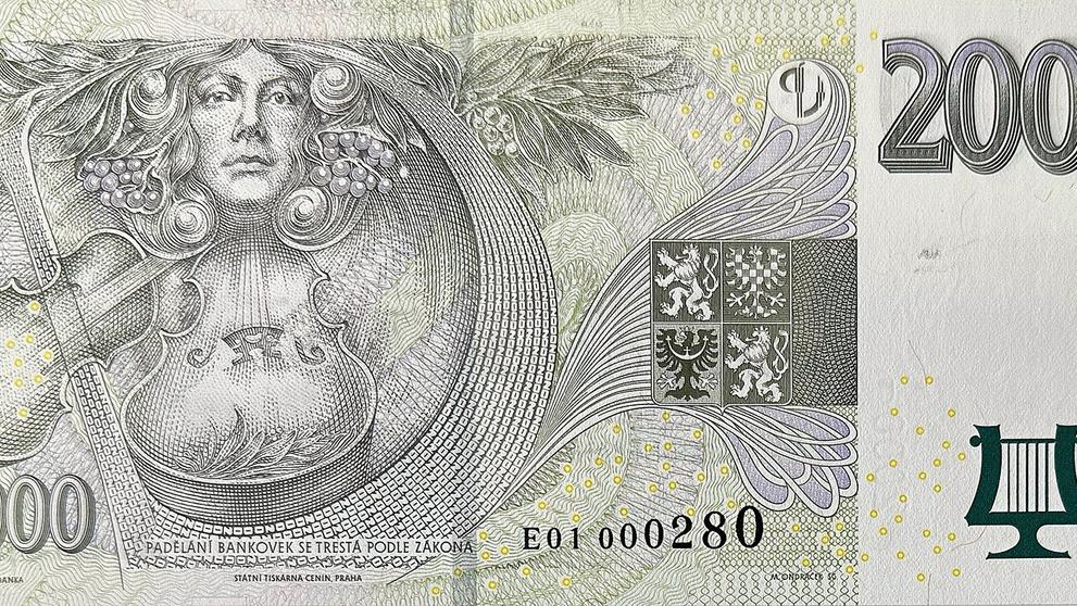 ČR, 2000korunová bankovka, vzácná první série, 2007, vyvolávací cena 20 000 Kč (1)