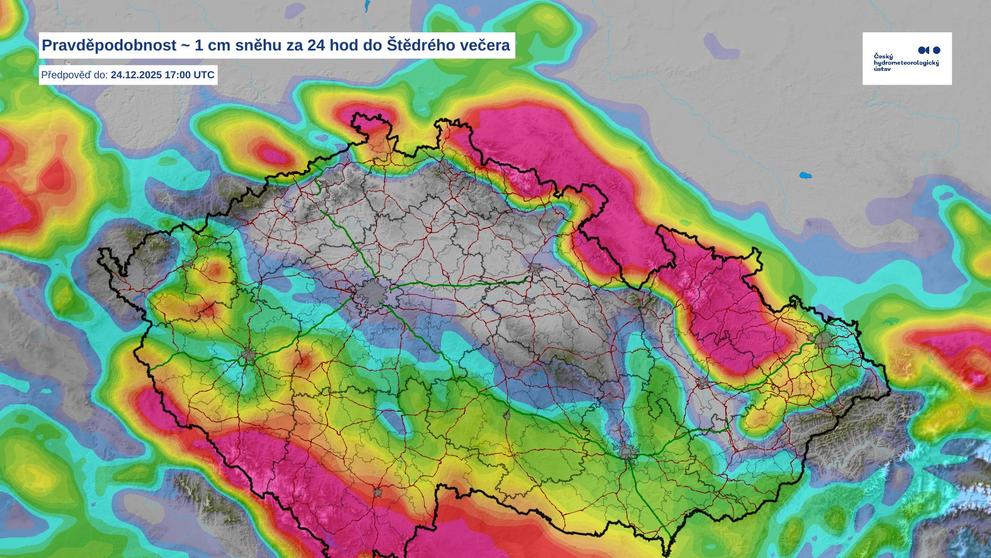 Pravděpodobnost sněhové pokrývky před Štědrým večerem
