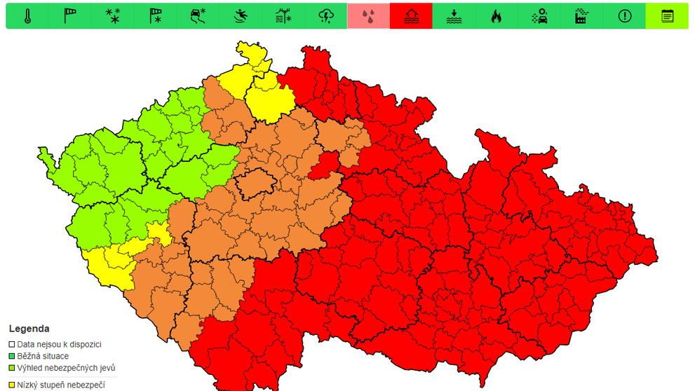 Výstraha před povodní, 13. 9 2024