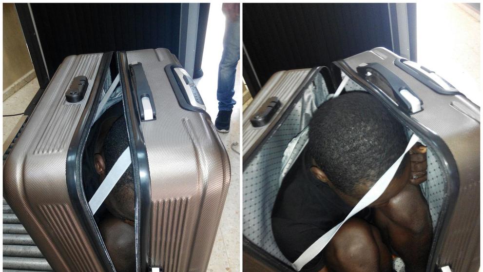 Migrant se schoval do kufru