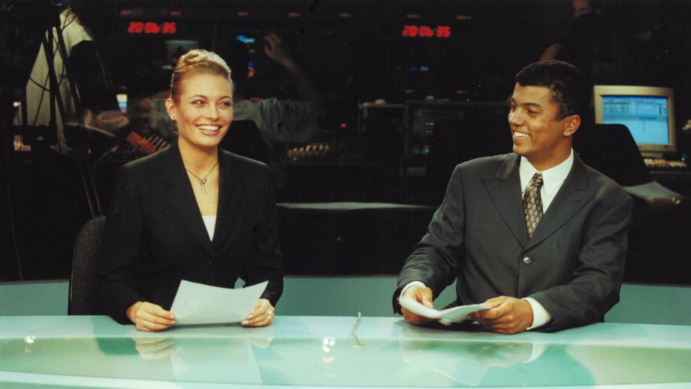 Lucie Borhyová a Rey Koranteng v roce 1999
