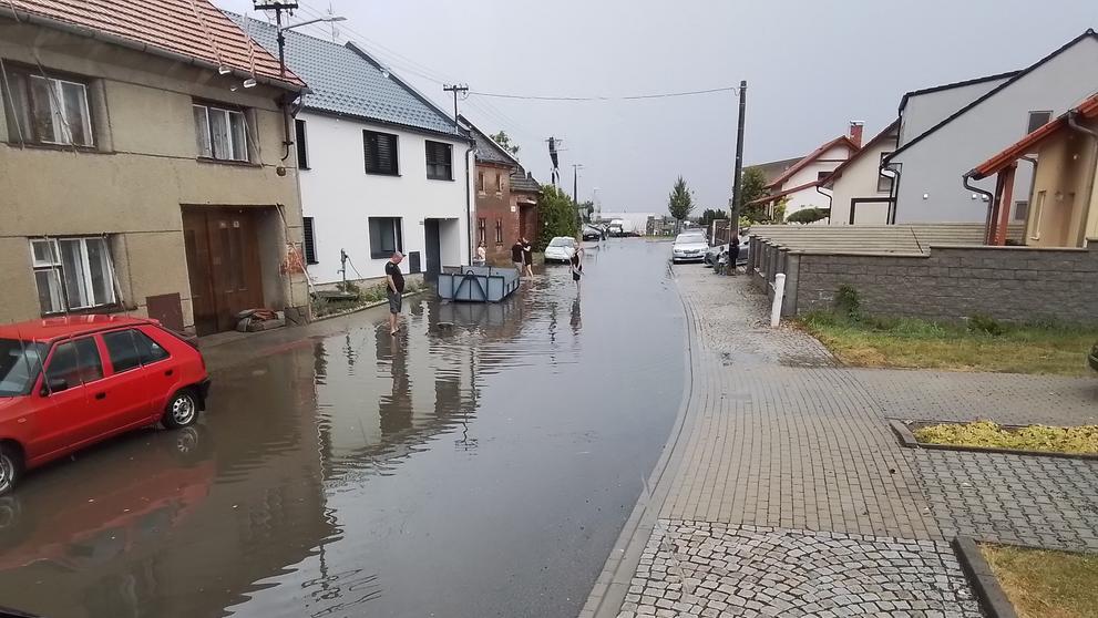 Bouřky a vydatný déšť na Olomoucku (7)