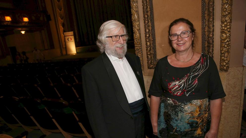 Dagmar Havlová s manželem Ivanem Havlem, 21. 7. 2020 premiéra filmu Havel v kině Lucerna