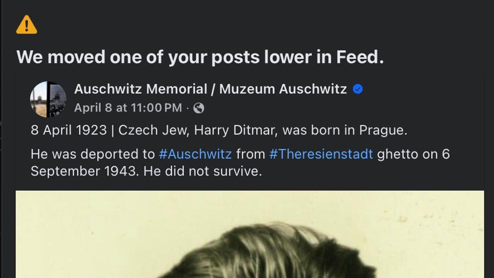 Facebook označil příspěvky muzea v Osvětimi za nevhodné