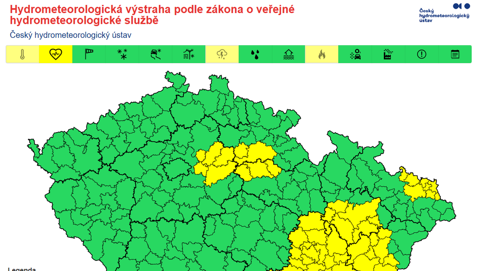 Výstraha ČHMÚ: Zátěž